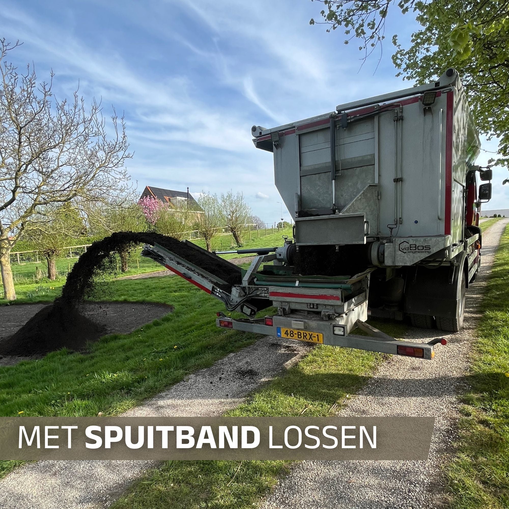 Met spuitband lossen