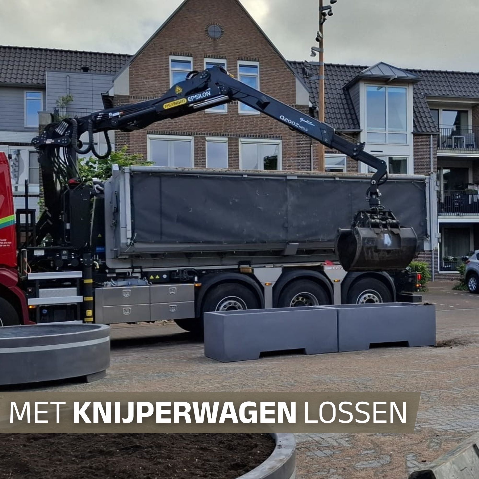 Met knijperwagen lossen